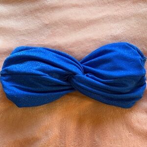 Vibrant Blue Glitter Women's Bikini Top